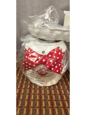 Scentsy Valentine Full-Size Warmer With Red Polka Dot Bow - Authentic Product